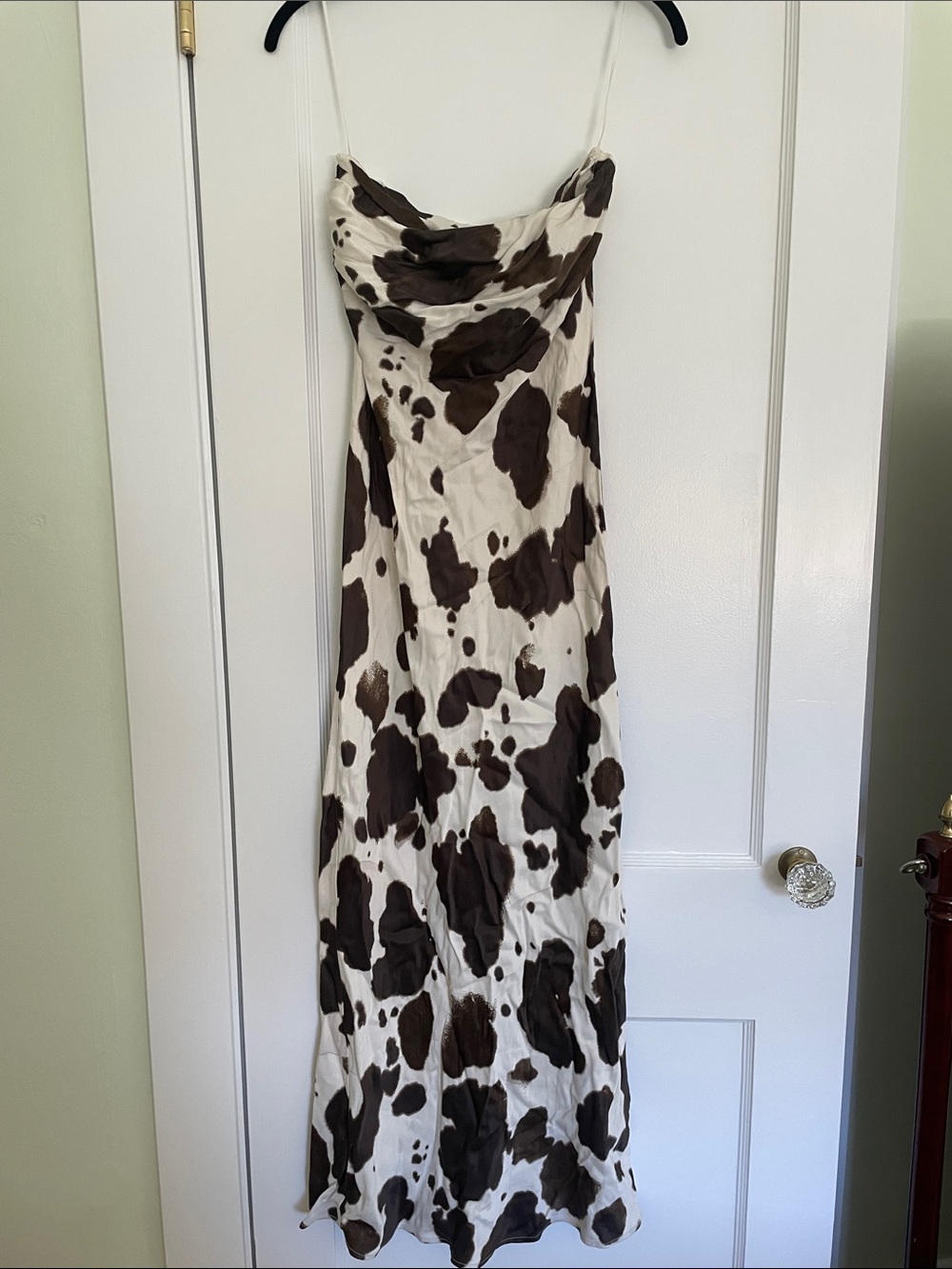 Anthropologie Cow Print Slip Dress